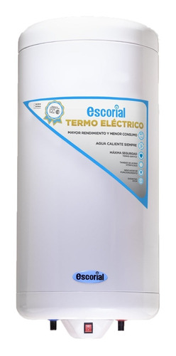 Termotanque Eléctrico Escorial Eléctricos 90l Blanco 220v