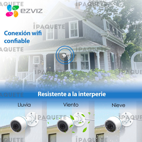 Cámara De Seguridad Ezviz 3mp Exterior Wifi Ip Sirena