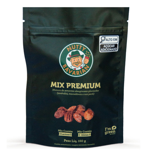 Mix Premium-macadâmias, Amêndoas E Nozes Pecã-150g-doce
