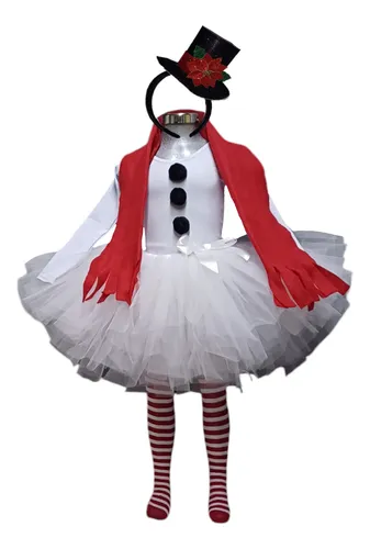 Disfraz de muñeco de nieve para niña con tutu sale