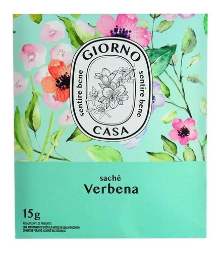 Imagem 2 de 5 de Sache Perfumado Aromatizado Verbena Giorno 15g Citrico Suave