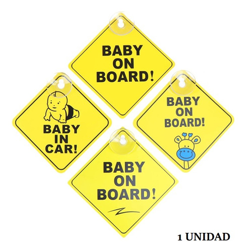 Letrero Bebe A Bordo Seguridad Baby On Board Modelos
