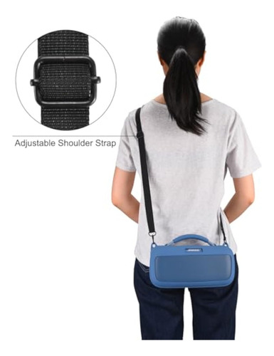 Funda De Silicona Negra/azul Para Bose Soundlink Max