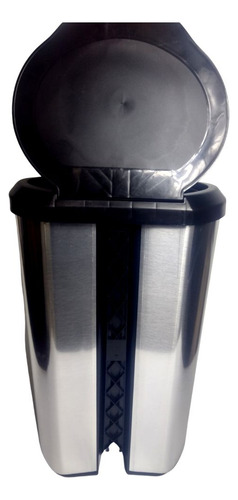 Lixeira Pedal Borda Label Banheiro Escritório Inox 45lts 2un