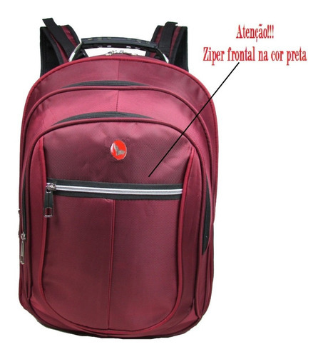 Mochila Bolsa Impermeável Notebook 15.6 Masculino Femin #903 Cor Vermelho Desenho Do Tecido Liso