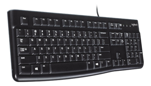 Imagen 3 de 4 de Teclado Logitech K120 QWERTY inglés US color negro