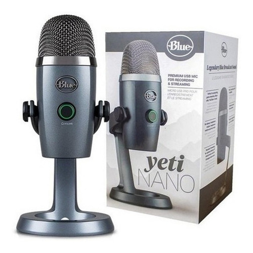 Micrófono Blue Yeti Nano condensador omnidireccional shadow grey