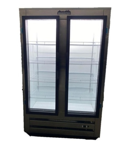 Nevera Vertical Aluminio Frente De Acero Inox 2 Puertas