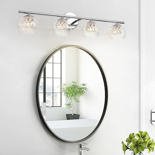 Hewego Luz Led Tocador 30 4 Baño Moderna Lampara Cristal