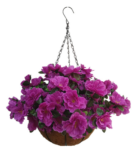 Maceta Colgante De Flores Artificiales Para Decoración Exte