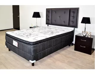 Colchón Príncipe Leonardo Ortopédico Para Cama Queen Size Color Gris Oscuro