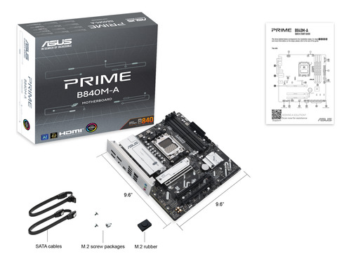 Tarjeta Madre Asus Prime B840m-a Am5 Ddr5 Pcie 4.0 2.5glan