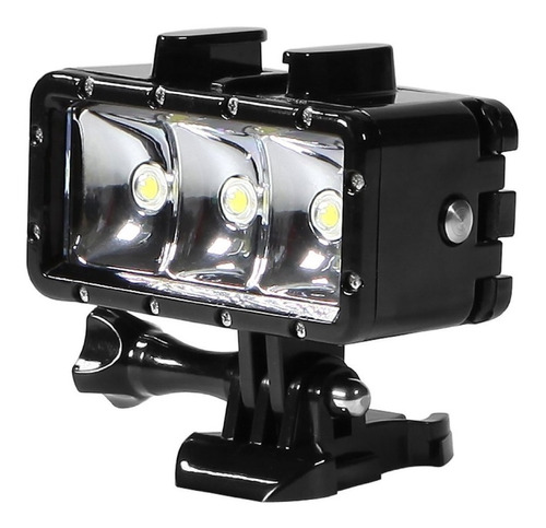 Luz Led Para Camaras Gopro Con Soporte Sumergible A Bateria