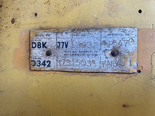 Imagem 9 de 12 de Trator De Esteira Caterpillar D8k Ano 1983