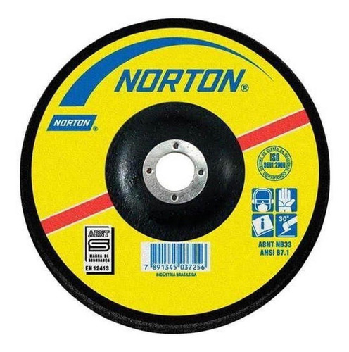 Disco Desbaste 7'' X 5/32'' X 7/8'' Bda 440 Canaleta Norton