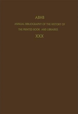 Libro Annual Bibliography Of The History Of The Printed B...