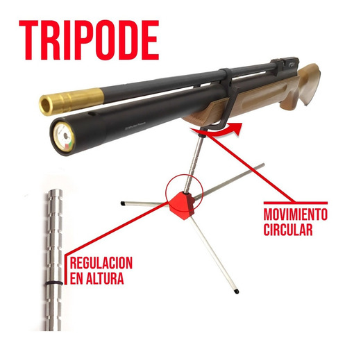 Imagen 3 de 10 de Banco De Tiro Regulable Limpieza Calibración Desarmable Swat