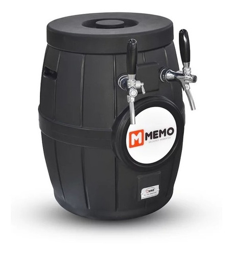 Chopera Cerveza A Hielo Barril Negro 2 Canillas Memo 23 Lts
