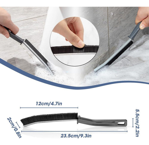 Qa1 Cepillo De Limpieza Para Grietas De Baño, 5 Azulejos De