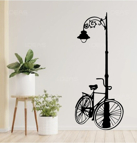 Vinilo Decorativo Bicicleta Farola Sticker 70x170cm 