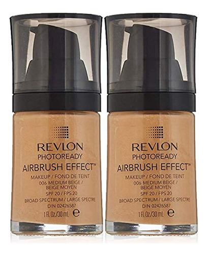 Revlon Photoready Airbrush Effect Makeup, 006 Medium Beig