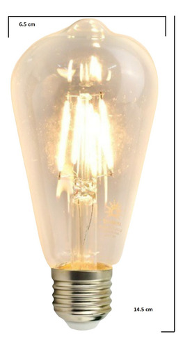 Foco Led Vintage Tipo Edison 4watts E27 Super Diseño Mg