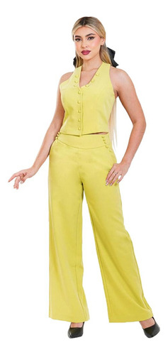 Conjunto Casual Hs Mujer 2 Piezas Premium Chaleco Y Pantalón