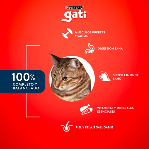 Alimento Para Gato Adulto Gati + Piedras Sanitarias - Combo