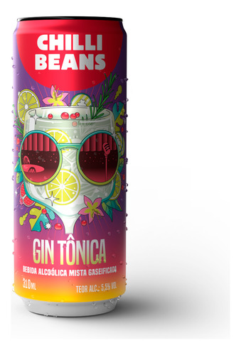 Bebida Alcoólica Chilli Beans Drinks Gin Tônica Pack 6x310ml