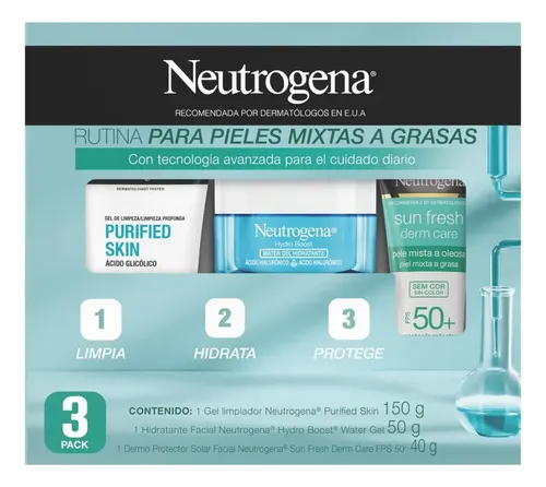 Pack Neutrogena Rutina Piel Mixta Y Grasa 3 Piezas