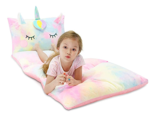 Niños Unicornio Almohadas Piso De La Cama De Matrimoni...