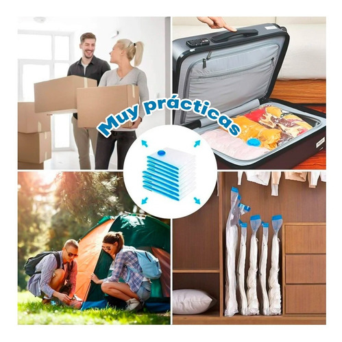 Imagen 5 de 9 de Bolsa Vacío Para Guardar Ropa Reducir Espacios Ideal - Otec
