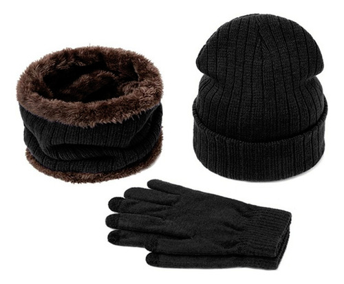 Gorro Grueso Y Cálido Para Invierno, Gorro, Bufanda, Guantes