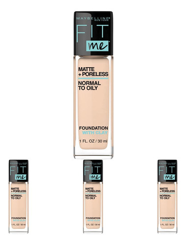 Maybelline Fit Me Matte Poreless Liquid Foundation Makeup, M