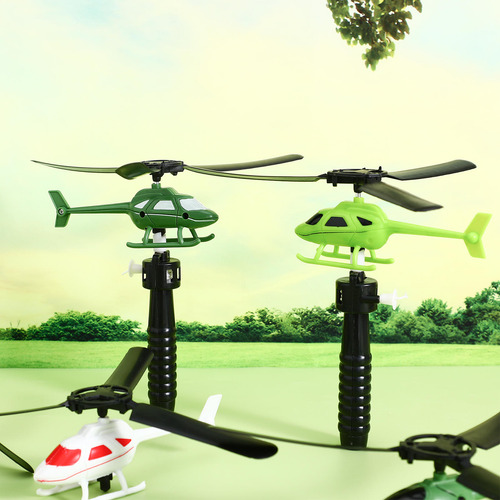 5 Peças Diy Pull String, Modelo De Avião, Helicóptero, Brinq