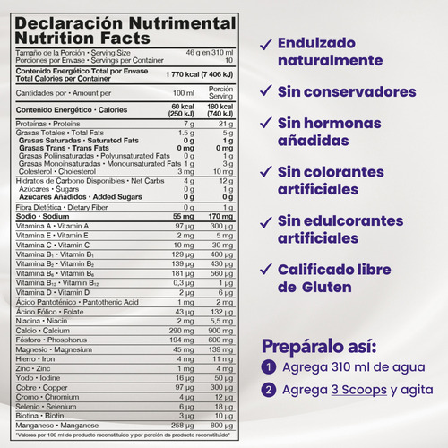 Vivri Shake Me! Clear Sustituye La Comida