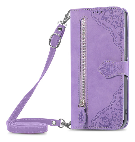Funda Tipo Cartera De Piel Tipo Cartera Con Cierre Cruzado P