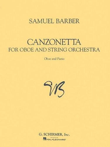 Canzonetta For Oboe And Piano