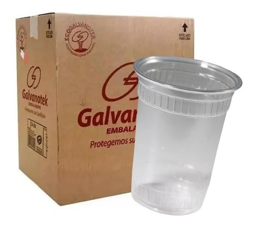 Copo Plástico Pet Transparente 400ml Galvanotek G-840 C/450