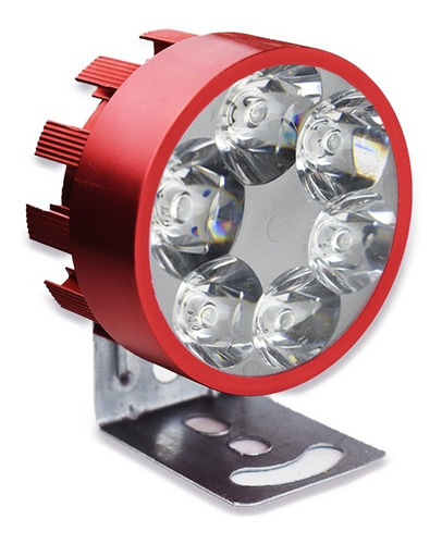 1 Faros 6 Led Redondo 12 W Estrobo Flash- Varios Colores