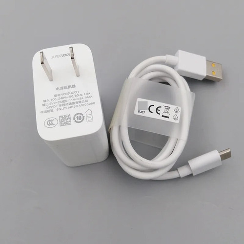 Cargador Oppo 45w Super Vooc Tipo C Original Reno Lite Pro Blanco