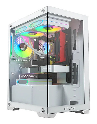 Gabinete Gamer Galax Cubo Branco Glx-draco-2062 Sem Fan