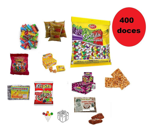 Kit Doces 450 Doces + 50 Saquinhos Para Crianças