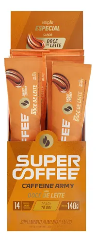Suplemento Caffeine Army Super Coffee To Go Doce de Leite 14 Sachês