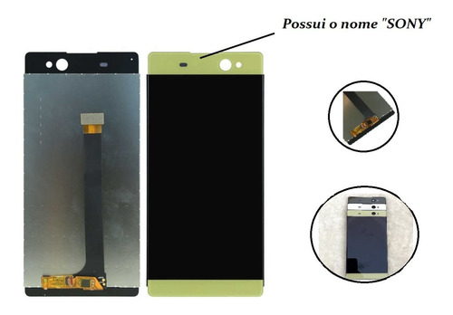 Imagem 1 de 3 de Tela Frontal P/ Sony Xperia Xa Ultra Lime Gold F3216