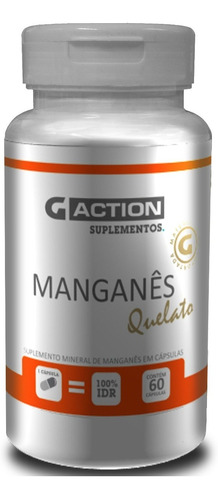 Imagem 1 de 1 de Manganês Quelato - 60 Cáps De 2,3 Mg - G-action