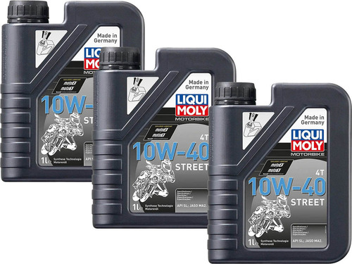 10w40 Liqui Moly Street 4t Pack 3 Unid Aceite De Moto