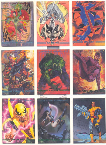 1993 Marvel Masterpieces / 27 Tarjetas / Trading Cards