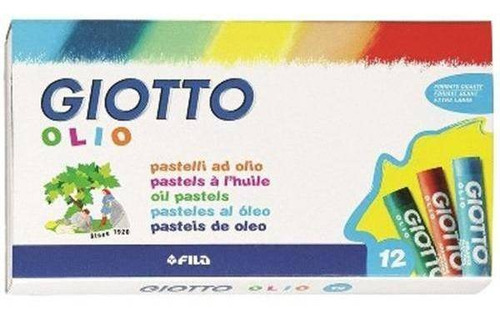 Giz Pastel Oleoso Giotto 11 Mm 12 Cores