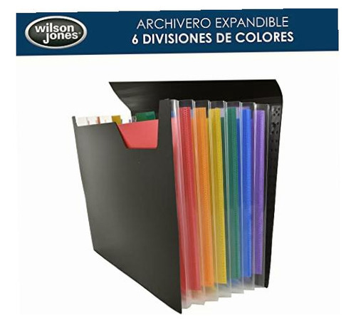 Wilson Jones Archivo Expandible Hasta 10 Cm, 6 Divisiones De